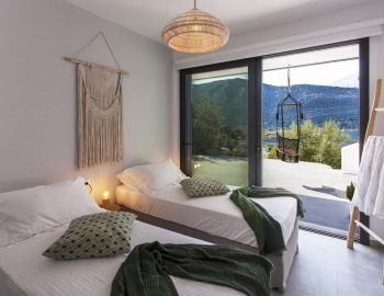 villa theia geni lefkada greece lower level twin bedroom