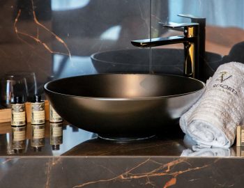 villa tria zavia resort sivota greece bathroom luxury