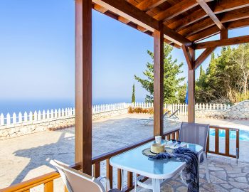 villa vissala paeonia accommodation lefkada lefkas xortata private balcony with pool view