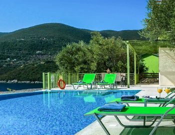 villa votsalo sivota lefkada greece seafront accommodation with private pool sunbeds