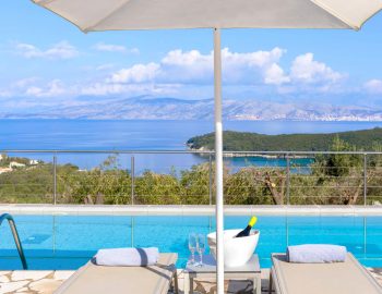 villa white stone kassiopi corfu greece pool and sea view cover photo