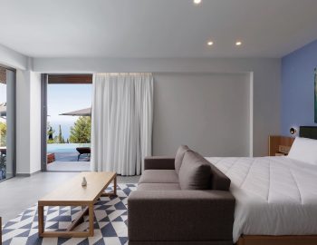 villa yahli lefkada bedroomwith sea views