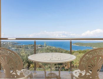 villa yellow stone kassipi cofu greece prive balcony with sea view