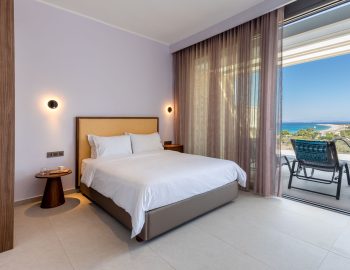 z4 luxury villa bita lefkada bredroom pillows balcony view