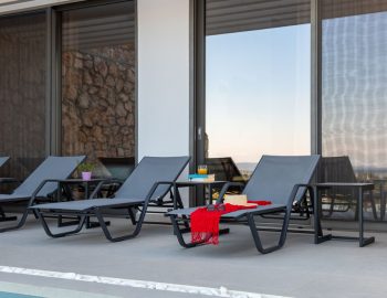 z4 luxury villa delta lefkada greece swimming pool beach chairs