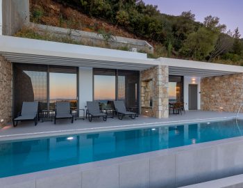 z4 luxury villa delta lefkada greece swimming pool outdoor sunset