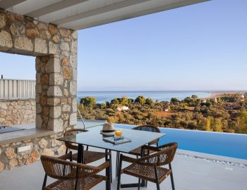 z4 luxury villa omega lefkada swimming pool view table outdoor area