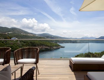 zavia resort villa bita sivota epirus upstairs balcony with sea view
