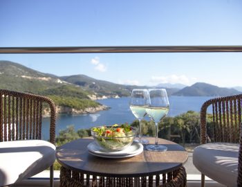 zavia villas resort sivota greece balcony with sea view