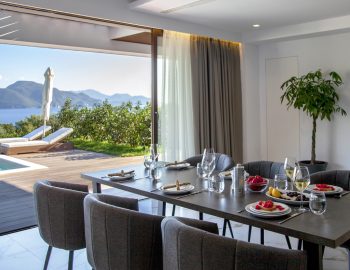 zavia villas resort sivota greece dining with sea view